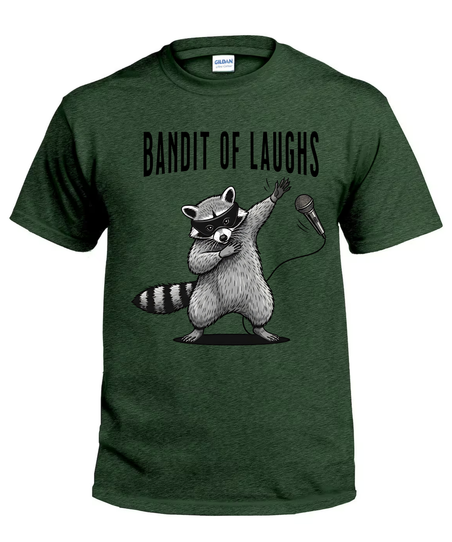 Raccoon- Bandit of Laughs Short Sleeve Adult T-Shirt