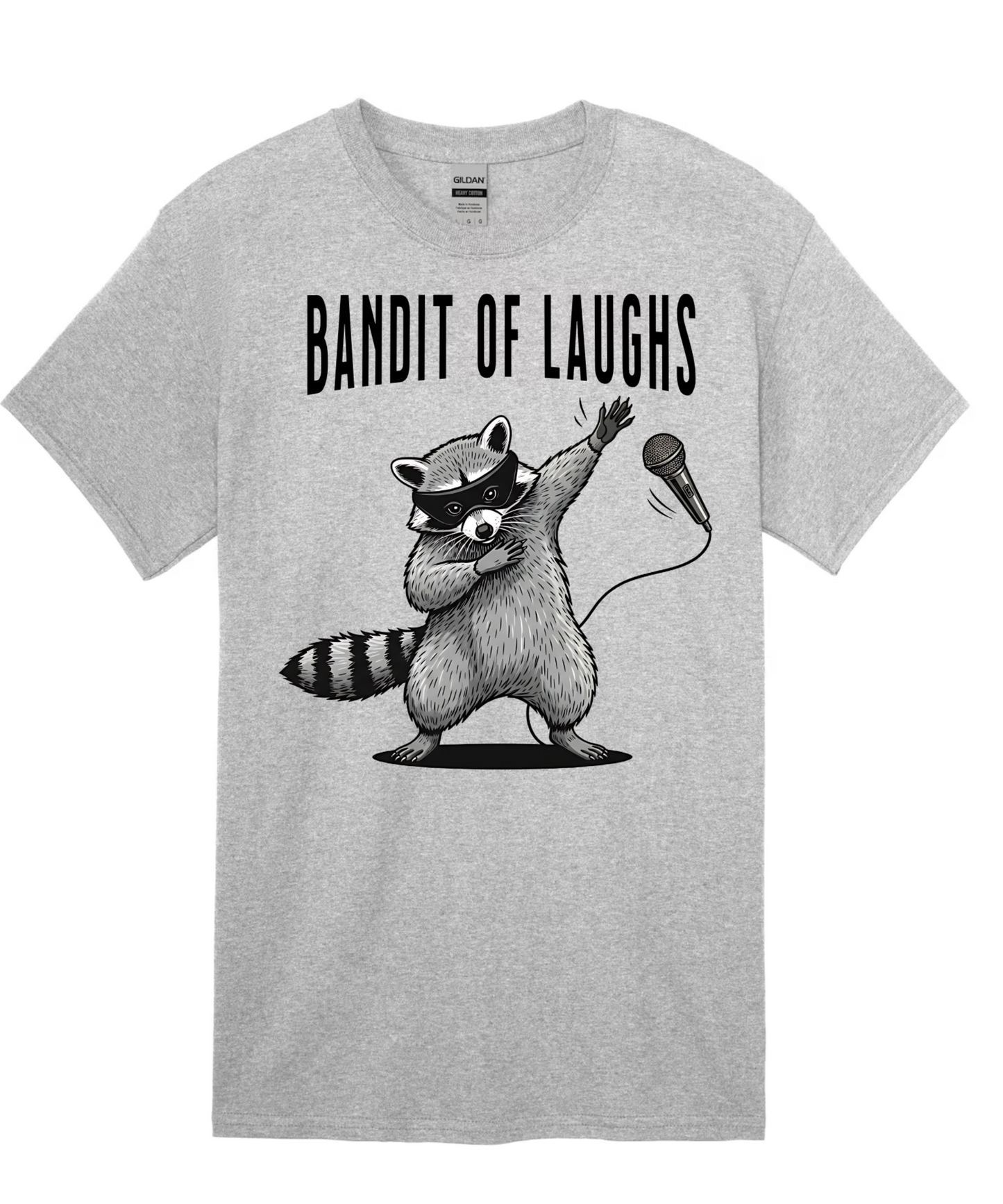 Raccoon- Bandit of Laughs Short Sleeve Adult T-Shirt