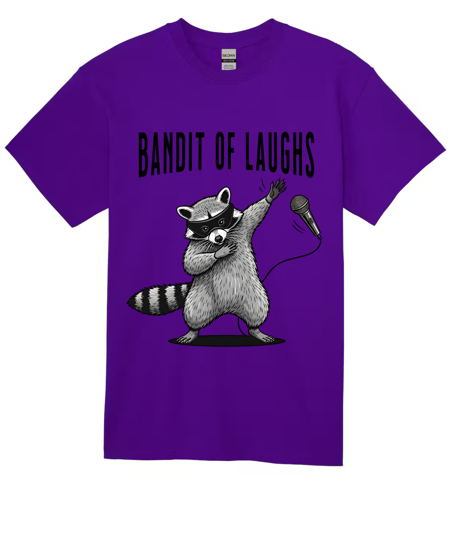 Raccoon- Bandit of Laughs Short Sleeve Adult T-Shirt
