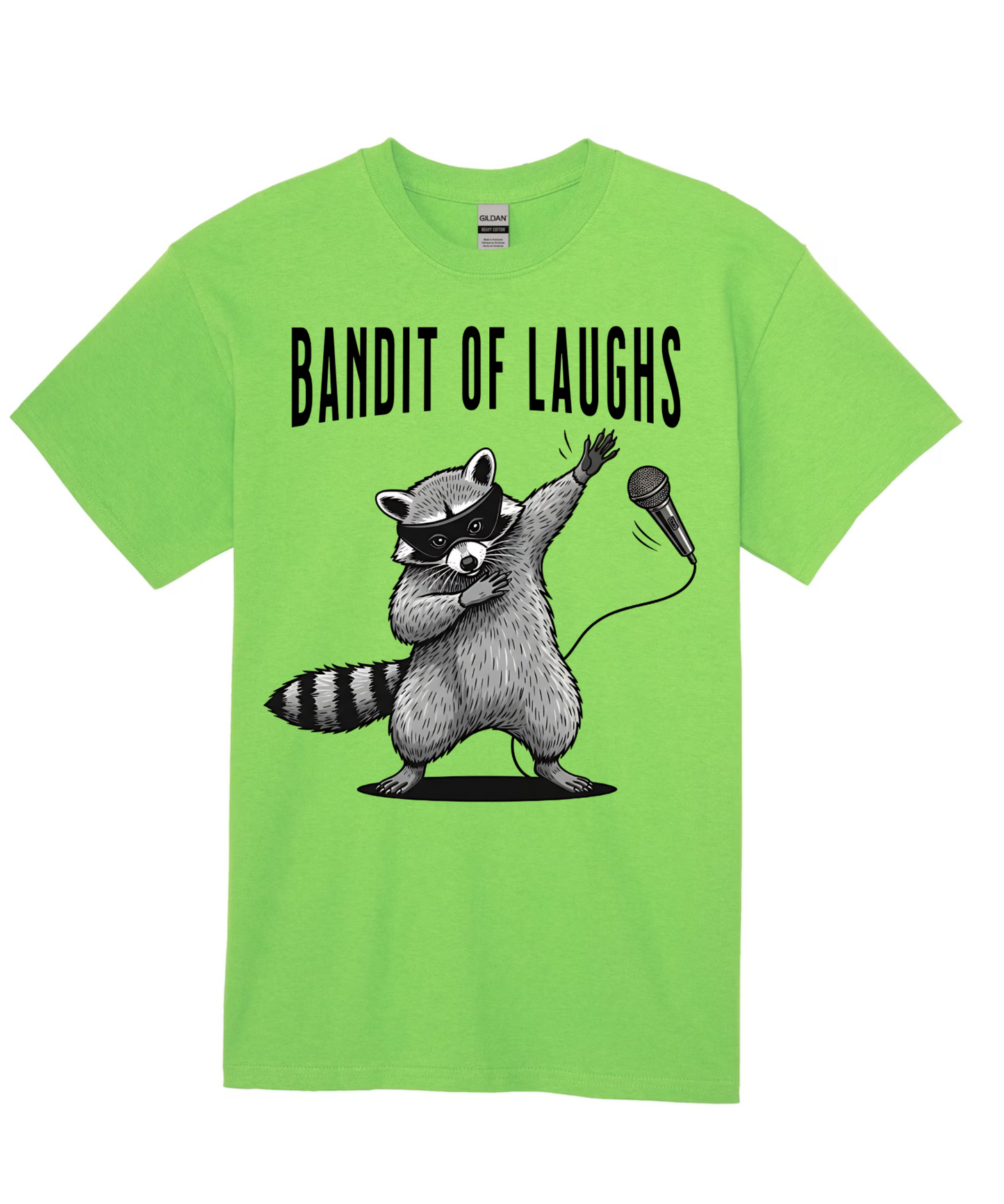Raccoon- Bandit of Laughs Short Sleeve Adult T-Shirt
