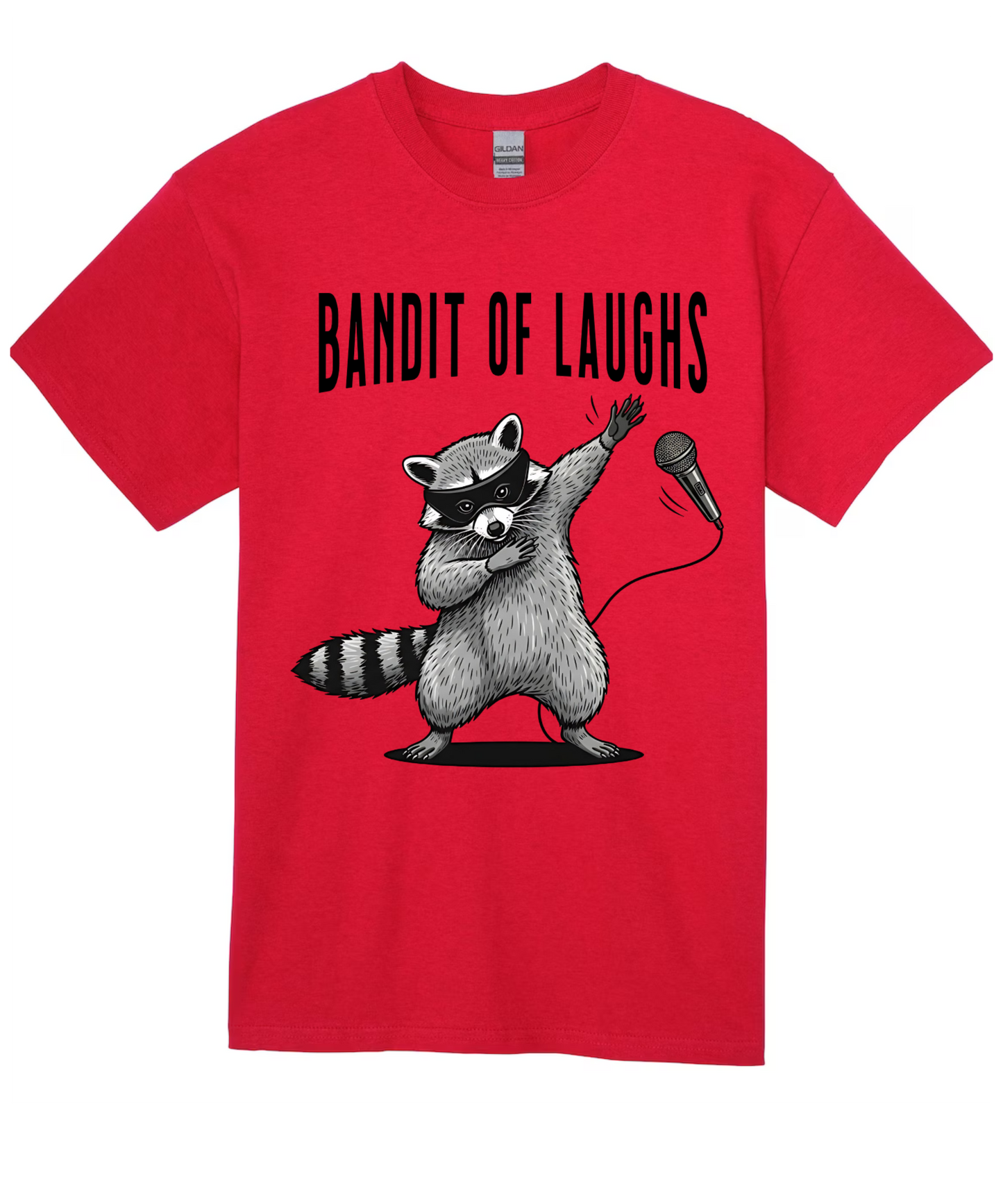 Raccoon- Bandit of Laughs Short Sleeve Adult T-Shirt