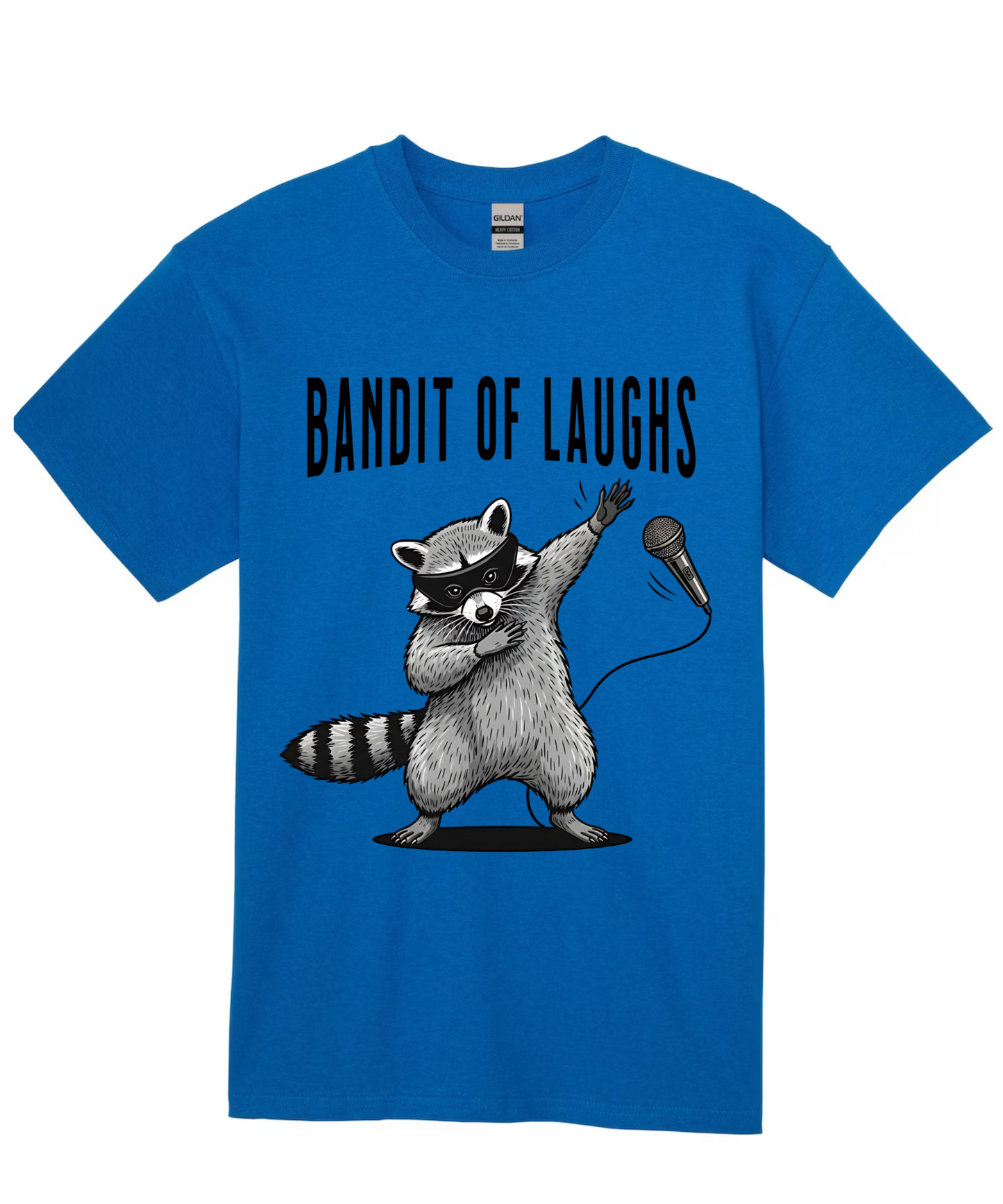 Raccoon- Bandit of Laughs Short Sleeve Adult T-Shirt