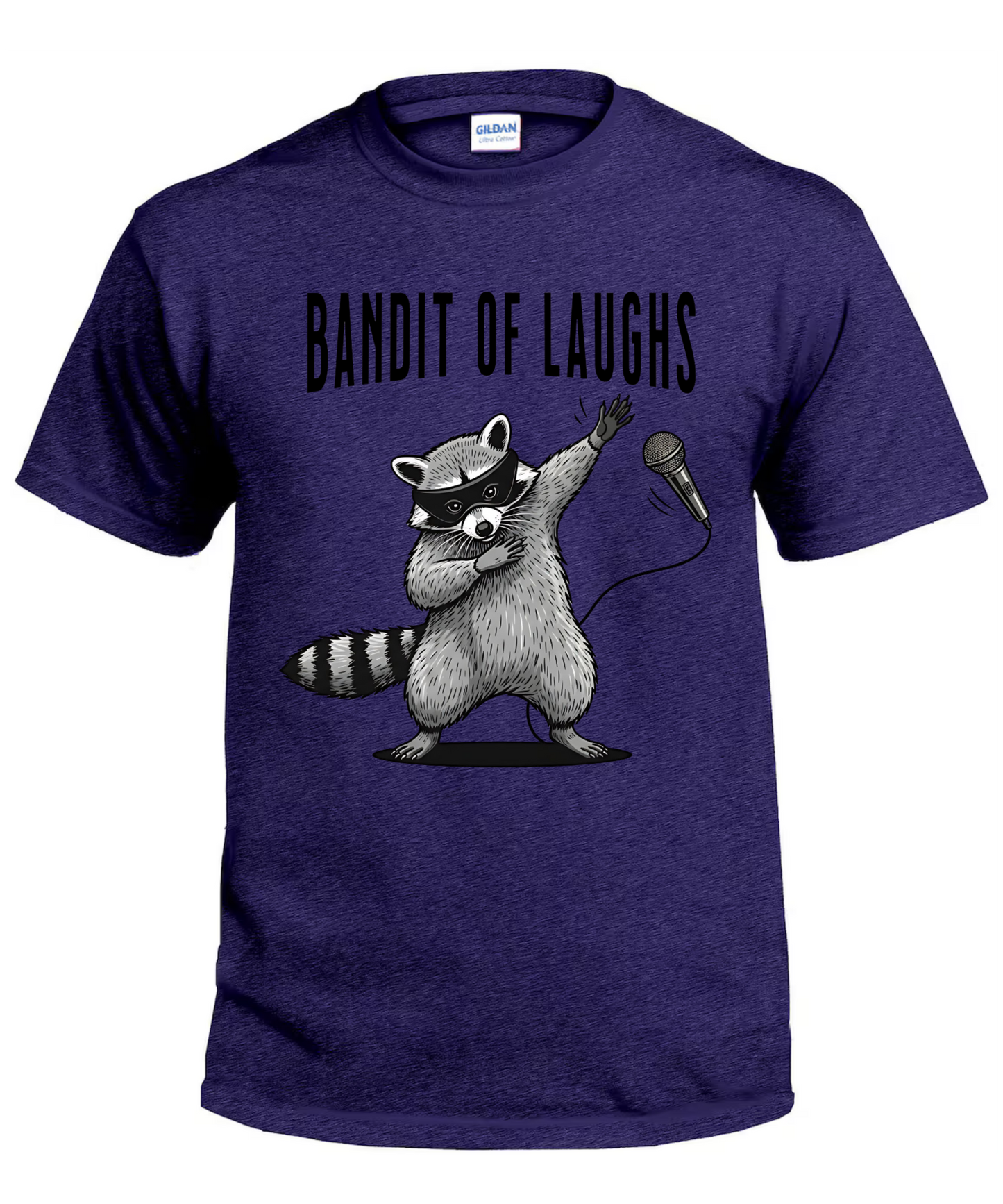 Raccoon- Bandit of Laughs Short Sleeve Adult T-Shirt