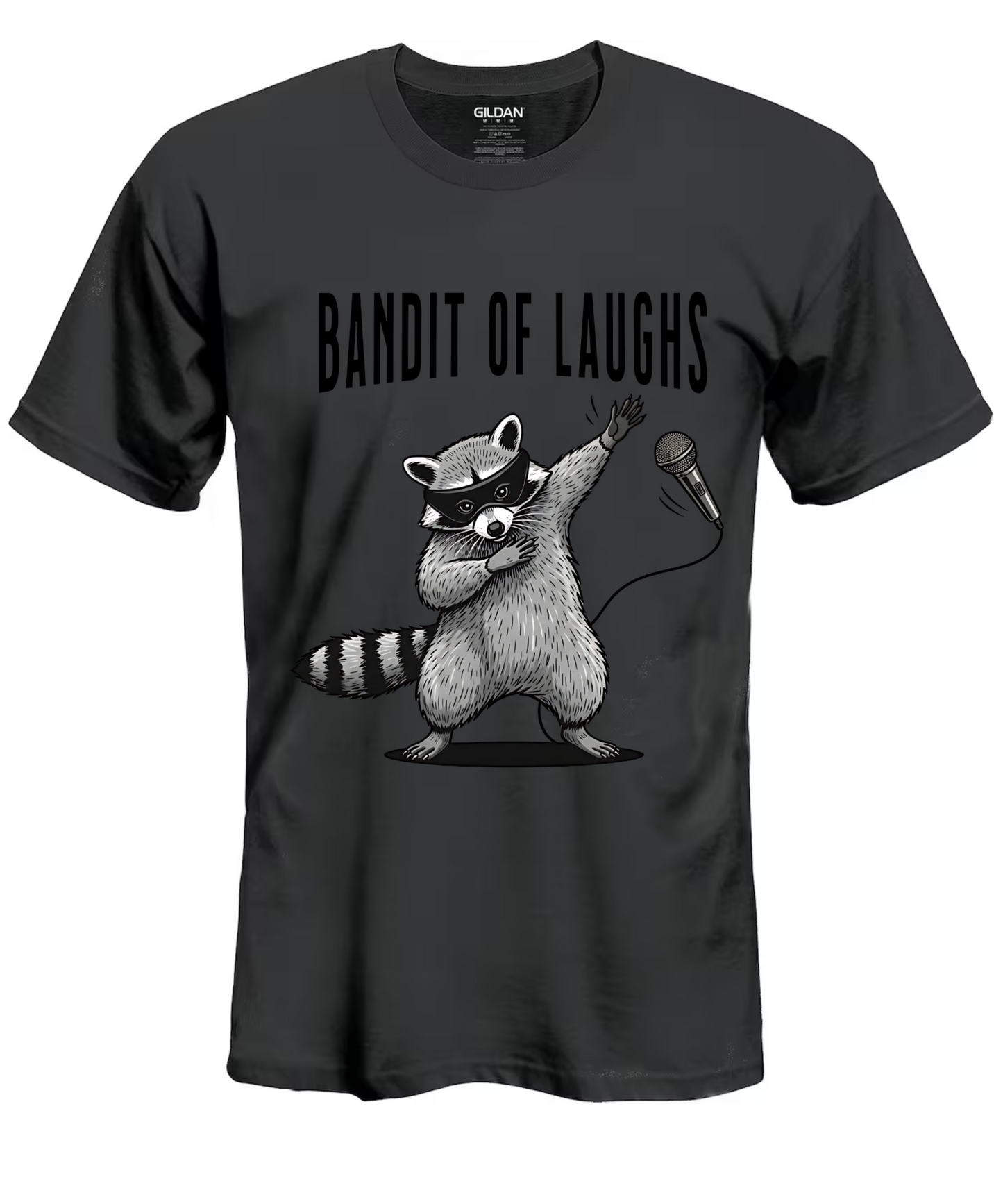 Raccoon- Bandit of Laughs Short Sleeve Adult T-Shirt