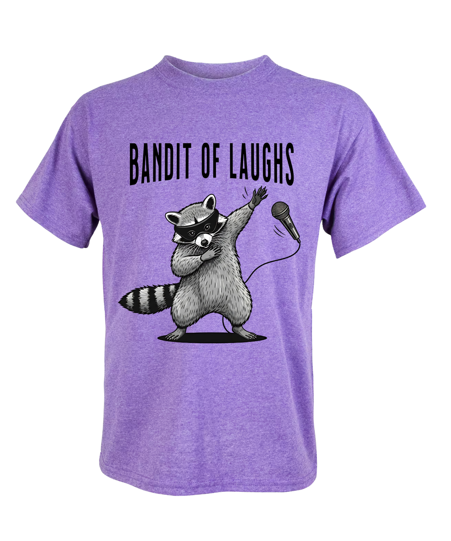 Raccoon- Bandit of Laughs Short Sleeve Adult T-Shirt