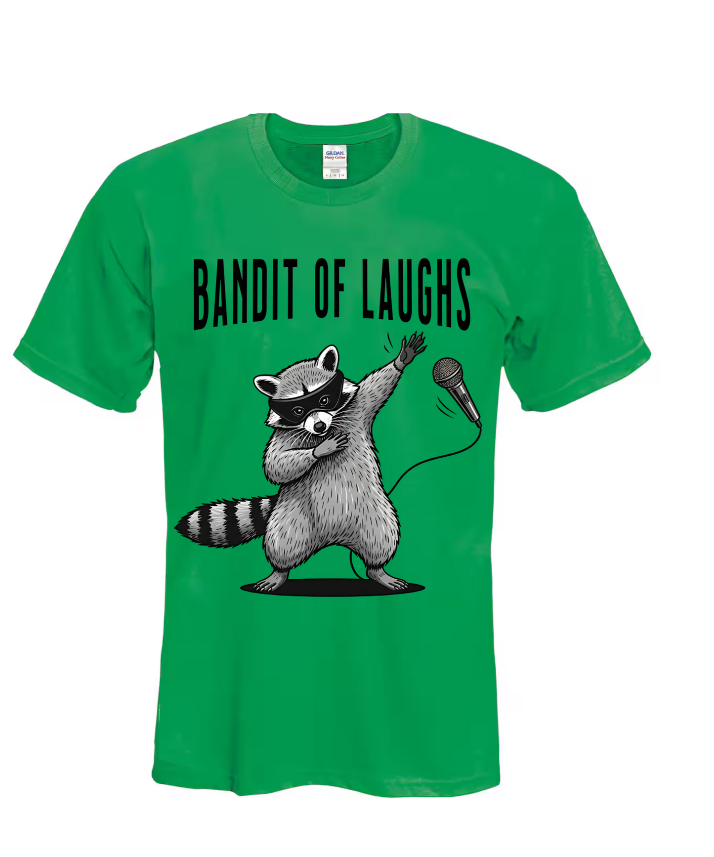 Raccoon- Bandit of Laughs Short Sleeve Adult T-Shirt