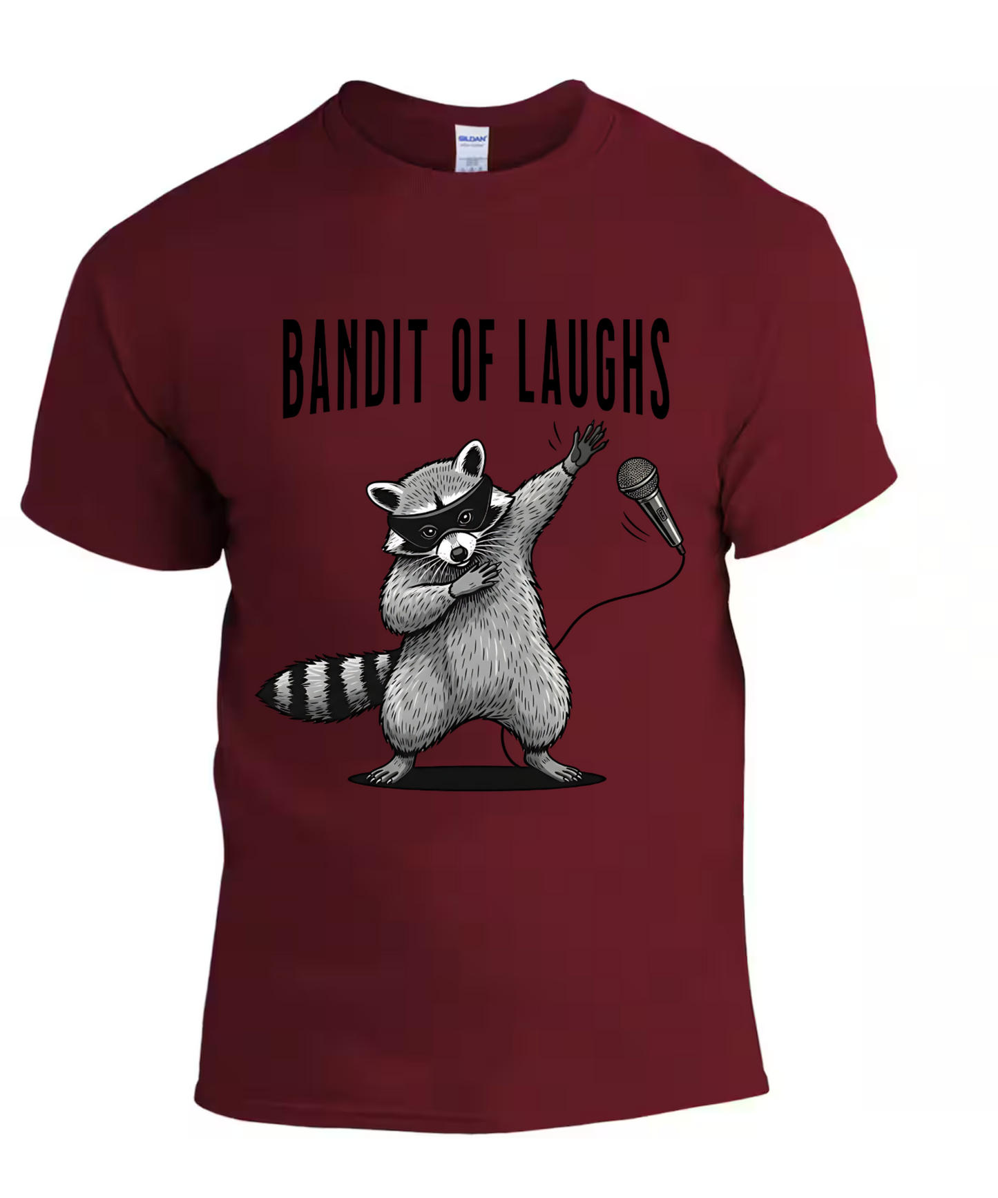 Raccoon- Bandit of Laughs Short Sleeve Adult T-Shirt