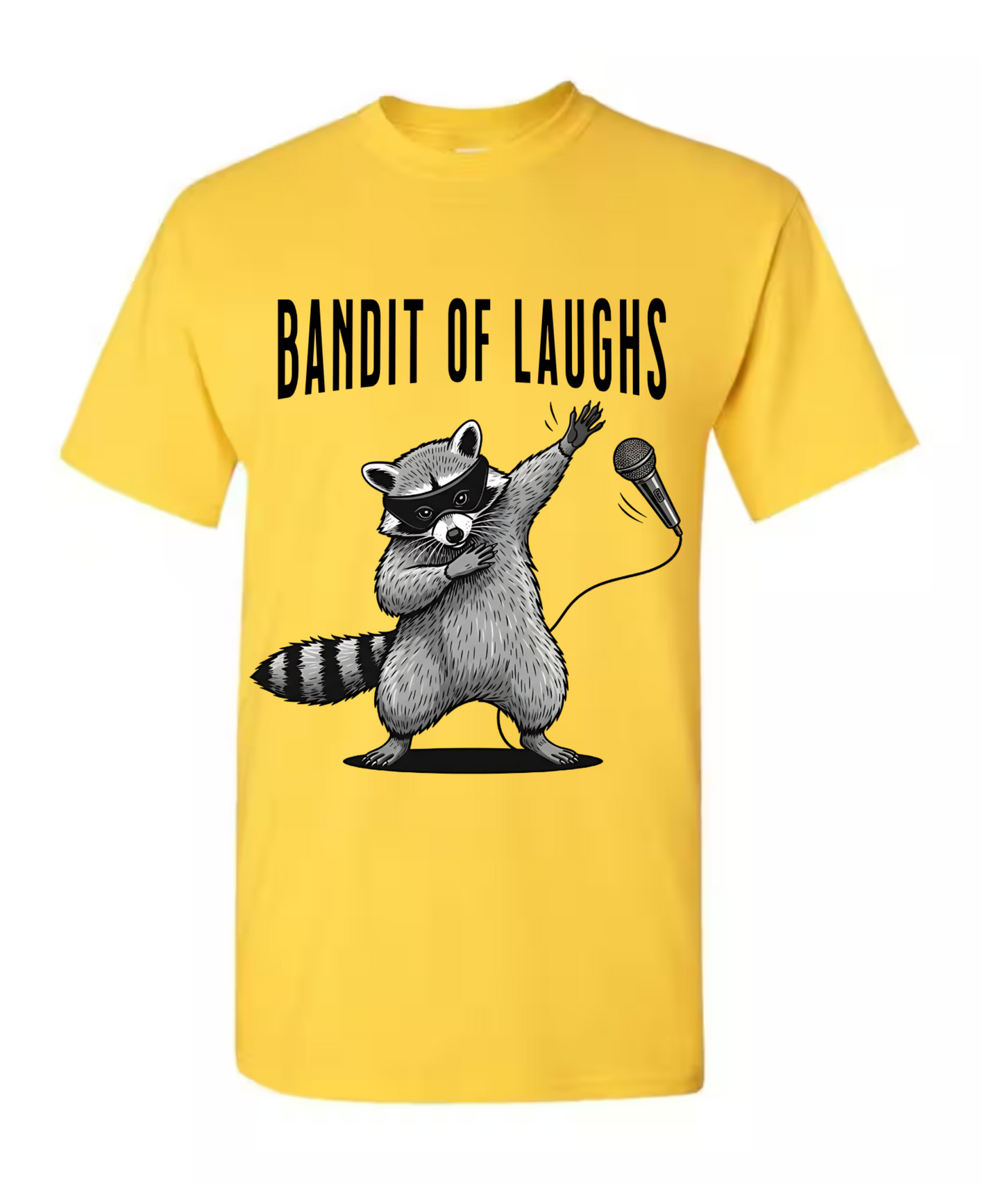 Raccoon- Bandit of Laughs Short Sleeve Adult T-Shirt