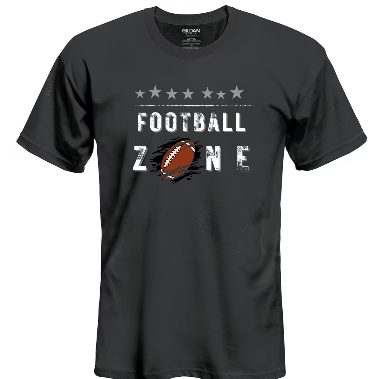Football Zone ! Gildan Crew Football T-Shirt