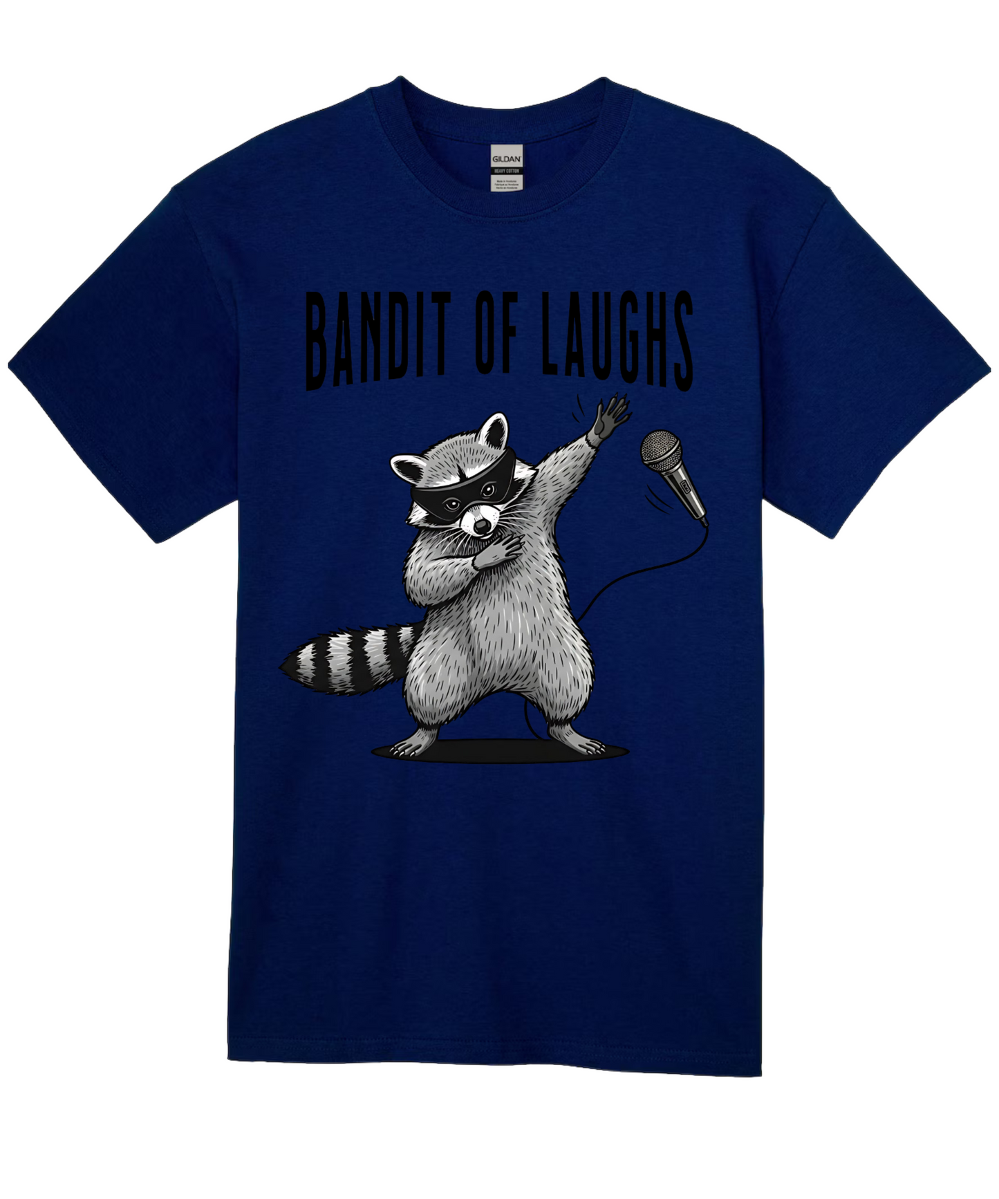 Raccoon- Bandit of Laughs Short Sleeve Adult T-Shirt