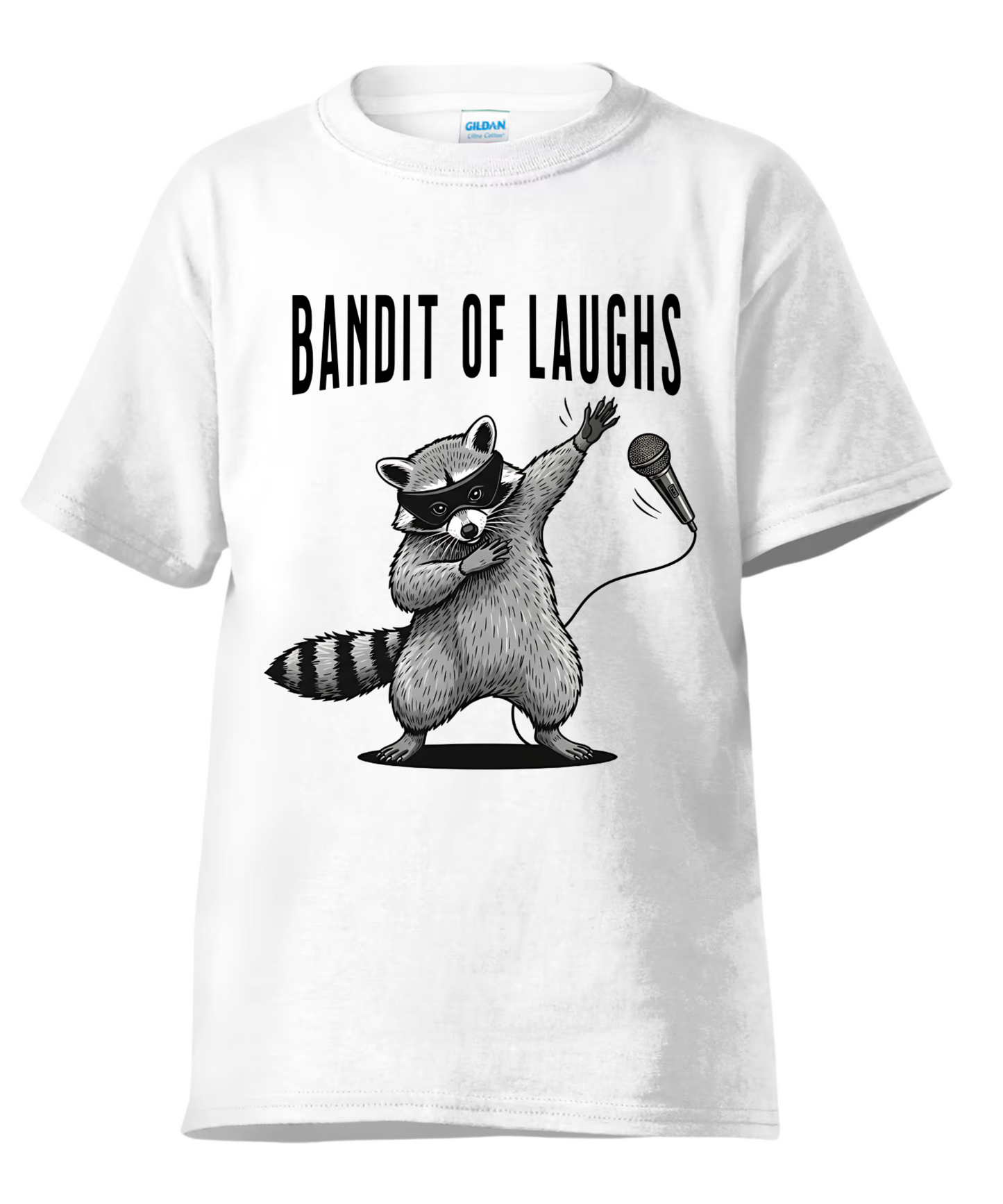 Raccoon- Bandit of Laughs Short Sleeve Adult T-Shirt